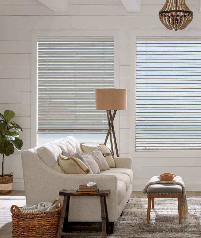 blinds with coastal decor